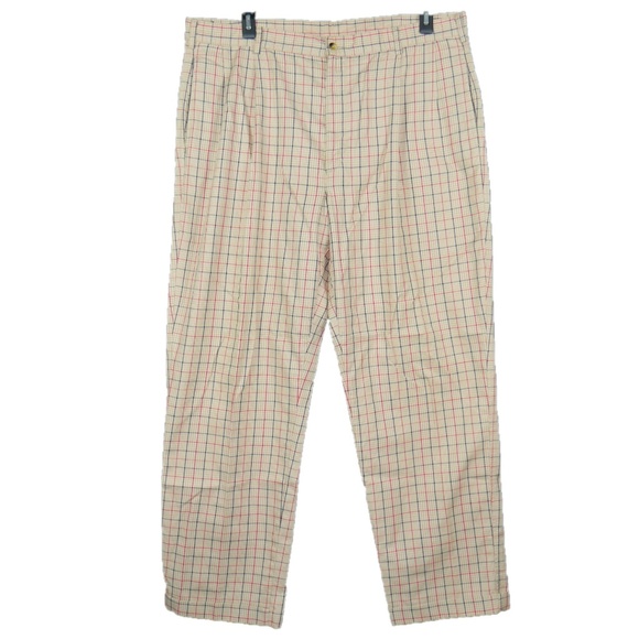 mens plaid khaki pants